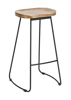 Industrialny taboret drewniany z metalowymi nogami B5-N97 ze sklepu Edinos.pl w kategorii Dom - zdjęcie 175290426