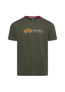 Alpha Industries T-shirt męski Mężczyźni Bawełna khaki nadruk ze sklepu vangraaf w kategorii T-shirty męskie - zdjęcie 175291718