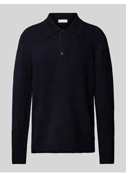 Sweter z dzianiny z wykładanym kołnierzem model ‘Taylen’ ze sklepu Peek&Cloppenburg  w kategorii Swetry męskie - zdjęcie 175300298