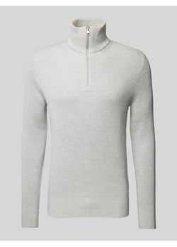 Sweter z dzianiny z kołnierzem model ‘PERFECT’ ze sklepu Peek&Cloppenburg  w kategorii Swetry męskie - zdjęcie 175300367