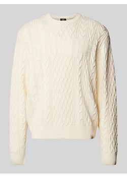 Sweter z dzianiny z prążkowanymi wykończeniami ze sklepu Peek&Cloppenburg  w kategorii Swetry męskie - zdjęcie 175300528