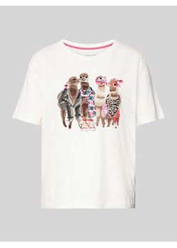 T-shirt z okrągłym dekoltem ze sklepu Peek&Cloppenburg  w kategorii Bluzki damskie - zdjęcie 175300675