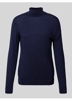 Sweter z dzianiny z wełny lana model ‘TRAY’ ze sklepu Peek&Cloppenburg  w kategorii Swetry męskie - zdjęcie 175300705