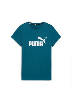 PUMA T-Shirt damski Ess Logo Tee zielony ze sklepu taniesportowe.pl w kategorii Bluzki damskie - zdjęcie 175304667