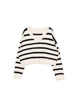 Cropp - Kremowy sweter w czarne paski - kremowy ze sklepu Cropp w kategorii Swetry damskie - zdjęcie 175310788