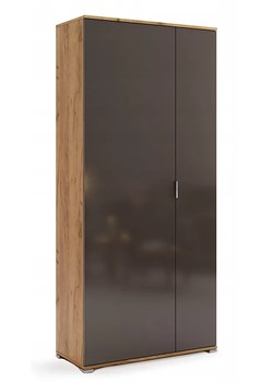 Dwudrzwiowa szafa uchylna dąb craft + lava mat - Kyle 10X ze sklepu Edinos.pl w kategorii Szafy - zdjęcie 175311826