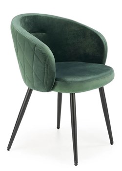 Zielone welurowe krzesło kubełkowe W7-Z33 - id: 25066 - marki Elior - 175311829 Zielone welurowe krzesło kubełkowe W7-Z33 ze sklepu Edinos.pl w kategorii Dom - zdjęcie 175311829