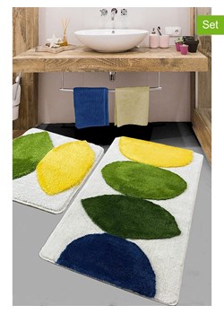Elizabed Dywaniki łazienkowe (2 szt.) &quot;Orela&quot; w kolorze zielono-biało-niebieskim ze sklepu Limango Polska w kategorii Akcesoria łazienkowe - zdjęcie 175312756