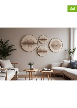 ABERTO DESIGN Druki artystyczne (4 szt.) w drewnianej ramce ze sklepu Limango Polska w kategorii Obrazy - zdjęcie 175312838