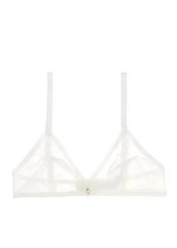 Biustonosz transparentny bralette - Biały / S ze sklepu Valetta.pl w kategorii Biustonosze - zdjęcie 175319108