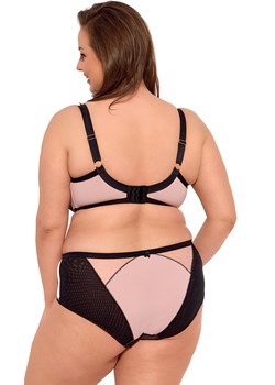 Gaia biustonosz półusztywniany semi-soft Aina Maxi 1273, Kolor czarno-różowy, Rozmiar 100E, Gaia ze sklepu Intymna w kategorii Biustonosze - zdjęcie 175325328