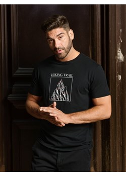 Sinsay - Koszulka z nadrukiem - czarny ze sklepu Sinsay w kategorii T-shirty męskie - zdjęcie 175327817