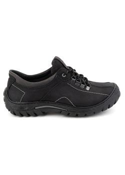 Buty męskie trekkingowe skórzane 936K czarne ze sklepu butyolivier w kategorii Buty trekkingowe męskie - zdjęcie 175332537