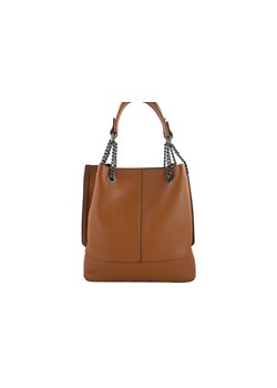 Modna torebka skórzana damska - Brązowa jasna ze sklepu butyolivier w kategorii Torby Shopper bag - zdjęcie 175332925