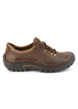 Buty męskie trekkingowe skórzane 936K brązowe ze sklepu butyolivier w kategorii Buty trekkingowe męskie - zdjęcie 175332987