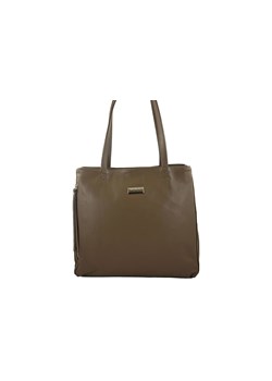 Torba skórzana A4 na ramię - Beżowa ciemna ze sklepu butyolivier w kategorii Torby Shopper bag - zdjęcie 175333456