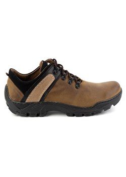 Skórzane buty trekkingowe męskie 311GT brązowe ze sklepu butyolivier w kategorii Buty trekkingowe męskie - zdjęcie 175336075
