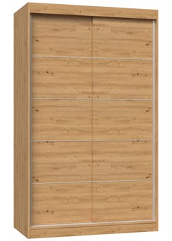 Nowoczesna szafa przesuwna 120 cm dąb artisan - Stoflis 4X ze sklepu Edinos.pl w kategorii Szafy - zdjęcie 175339466