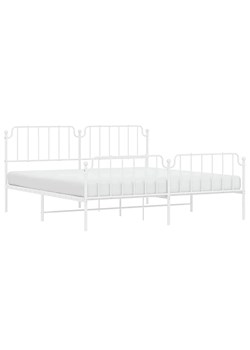 Elegancka Biała Rama Łóżka 200X200 L6-M94 ze sklepu Edinos.pl w kategorii Łóżka i materace - zdjęcie 175339569