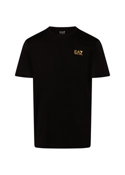 EA7 Emporio Armani Koszulka męska Mężczyźni Bawełna czarny jednolity ze sklepu vangraaf w kategorii T-shirty męskie - zdjęcie 175343579