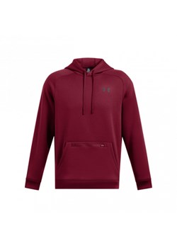 Męska bluza treningowa z kapturem Under Armour UA Armour Fleece Pro Kanga Hd - czerwona ze sklepu Sportstylestory.com w kategorii Bluzy męskie - zdjęcie 175344647