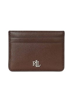 Lauren Ralph Lauren etui na karty skórzane kolor brązowy 432876732 ze sklepu ANSWEAR.com w kategorii Portfele damskie - zdjęcie 175345055