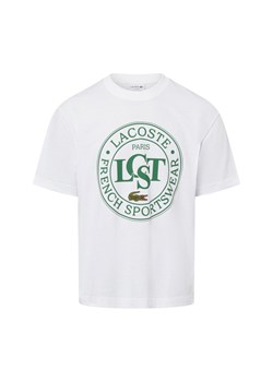 Lacoste Koszulka męska Mężczyźni Bawełna biały nadruk ze sklepu vangraaf w kategorii T-shirty męskie - zdjęcie 175350018