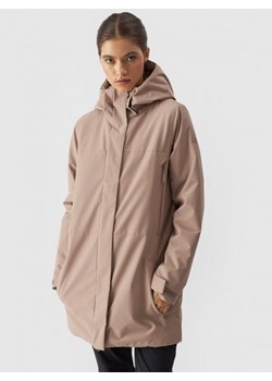 Damska kurtka parka 4F 4FWAW24TTJAF560 - brązowa ze sklepu Sportstylestory.com w kategorii Parki damskie - zdjęcie 175356478