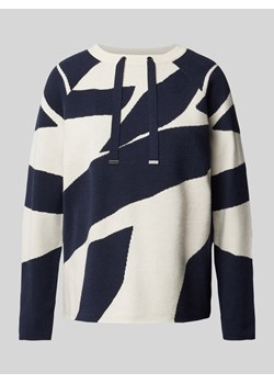 Sweter z dzianiny z okrągłym dekoltem ze sklepu Peek&Cloppenburg  w kategorii Swetry damskie - zdjęcie 175356745