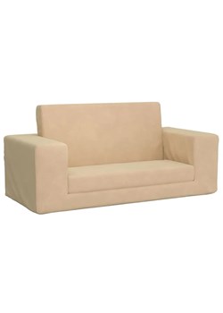 Kremowa 2-osobowa rozkładana sofa dziecięca - Felina 4X ze sklepu Edinos.pl w kategorii Meble dziecięce - zdjęcie 175359086