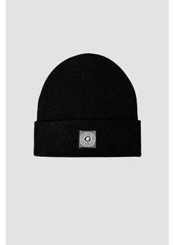 GUESS Czarna czapka Branded Beanie Washed ze sklepu outfit.pl w kategorii Czapki zimowe męskie - zdjęcie 175362288