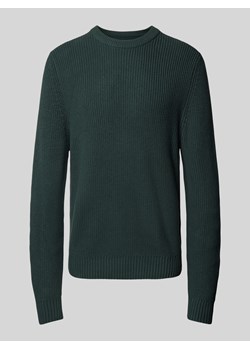 Sweter z dzianiny z okrągłym dekoltem ze sklepu Peek&Cloppenburg  w kategorii Swetry męskie - zdjęcie 175365687