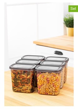 Violeta Home Pojemniki (6 szt.) w kolorze antracytowym - 1,15 l ze sklepu Limango Polska w kategorii Pojemniki kuchenne - zdjęcie 175366555