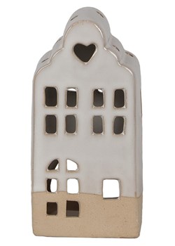 Clayre &amp; Eef Świecznik w kolorze beżowo-kremowym - 7 x 14 x 6 cm ze sklepu Limango Polska w kategorii Świeczniki - zdjęcie 175368258