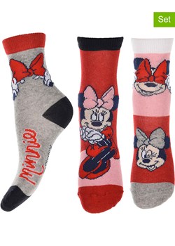 Disney Minnie Mouse Skarpety (3 pary) &quot;Minnie&quot; w kolorze czerwonym ze sklepu Limango Polska w kategorii Skarpetki dziecięce - zdjęcie 175368277