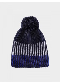 Chłopięca czapka zimowa 4F 4FJWAW24ACAPM507 - granatowa ze sklepu Sportstylestory.com w kategorii Czapki dziecięce - zdjęcie 175370788