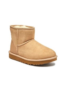 UGG Skórzane śniegowce Classic Mini II | z dodatkiem wełny ze sklepu Gomez Fashion Store w kategorii Śniegowce damskie - zdjęcie 175372899