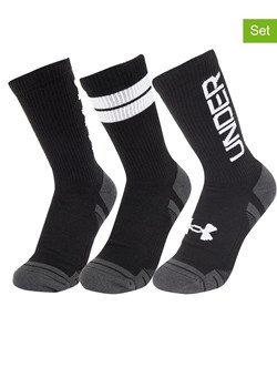 Under Armour Skarpety sportowe (3 pary) &quot;Perf Tech&quot; w kolorze czarnym ze sklepu Limango Polska w kategorii Skarpetki męskie - zdjęcie 175376705