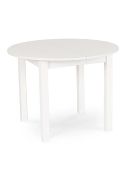 Biały minimalistyczny okrągły stół rozkładany - Uneza ze sklepu Edinos.pl w kategorii Stoły - zdjęcie 175385439