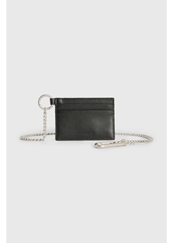 AllSaints etui na karty skórzane MAKOTO CHAIN CARD HO kolor czarny M169XB ze sklepu ANSWEAR.com w kategorii Etui - zdjęcie 175385809