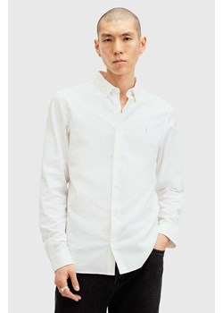 AllSaints koszula bawełniana LOVELL LS SHIRT męska kolor biały slim z kołnierzykiem klasycznym M152SB ze sklepu ANSWEAR.com w kategorii Koszule męskie - zdjęcie 175386147