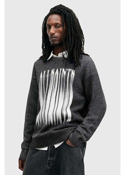 AllSaints sweter wełniany FAYDE CREW męski kolor czarny ciepły M011KB ze sklepu ANSWEAR.com w kategorii Swetry męskie - zdjęcie 175387556