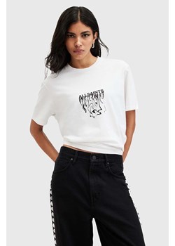 AllSaints t-shirt bawełniany INKSAINTS BF TEE damski kolor biały W104JB ze sklepu ANSWEAR.com w kategorii Bluzki damskie - zdjęcie 175387726