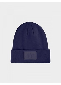Czapka zimowa uniseks 4F 4FWAW24ACAPU433 - granatowa ze sklepu Sportstylestory.com w kategorii Czapki zimowe damskie - zdjęcie 175389727