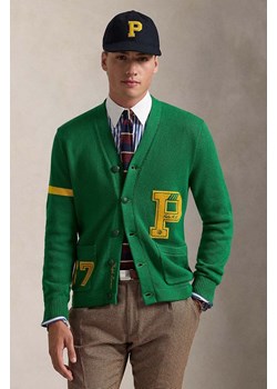 Polo Ralph Lauren kardigan bawełniany Longsleeve kolor zielony 710949299 ze sklepu PRM w kategorii Swetry męskie - zdjęcie 175391136