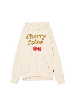 Cropp - Bluza z motywem cherry - kremowy ze sklepu Cropp w kategorii Bluzy męskie - zdjęcie 175391769