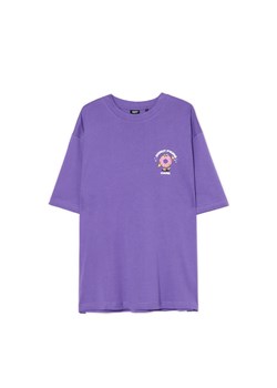 Cropp - Fioletowa koszulka z pączkiem - fioletowy ze sklepu Cropp w kategorii T-shirty męskie - zdjęcie 175391816