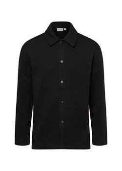 Calvin Klein Jeans Koszula męska Mężczyźni Regular Fit Sztuczne włókno czarny jednolity ze sklepu vangraaf w kategorii Koszule męskie - zdjęcie 175392278