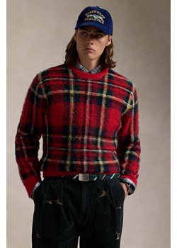 Polo Ralph Lauren sweter wełniany męski kolor czerwony ciepły 710949292 ze sklepu ANSWEAR.com w kategorii Swetry męskie - zdjęcie 175402115