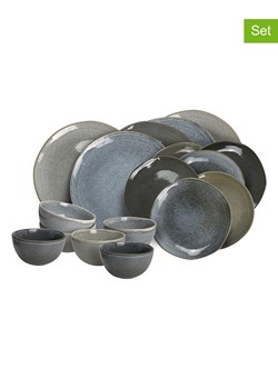 Ard'time 18-częściowy zestaw "Zao" w kolorze szaro-niebieskim ze sklepu Limango Polska w kategorii Naczynia - zdjęcie 175403467